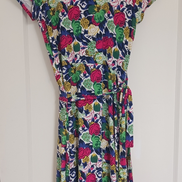 Boden Feminine Floral Wrap Dress Cottagecore Womens Size 10 Long - Picture 10 of 16